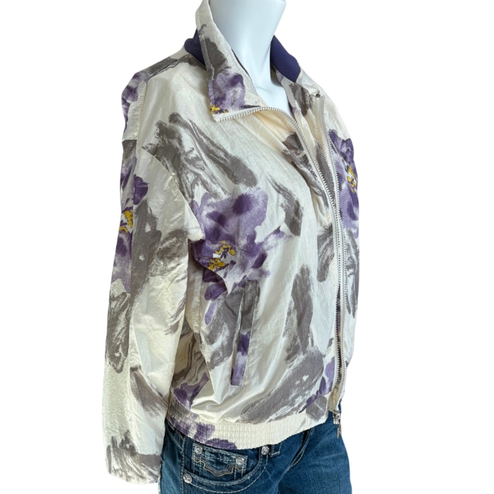 Vintage Petite Sophisticate 80s/90s Floral Bomber Jacket – Size Small (Oversized - Picture 3 of 7